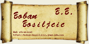 Boban Bosiljčić vizit kartica
